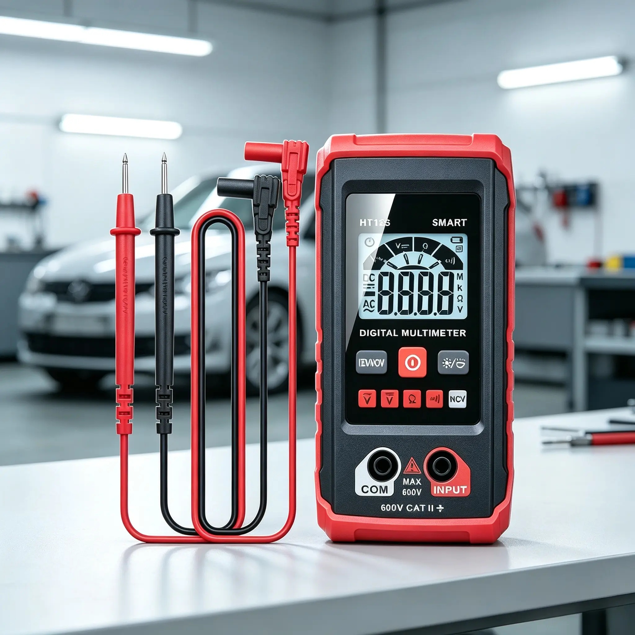 Digital Multimeter Tm-510 4000 Counts Non-Contact Voltage Tester with Data Hold & Backlight Display for Electronics & DIY, Voltage Check Tool, Volt Meters And MultimetersReliable Tool for Home, Auto & Electrical Repairs`