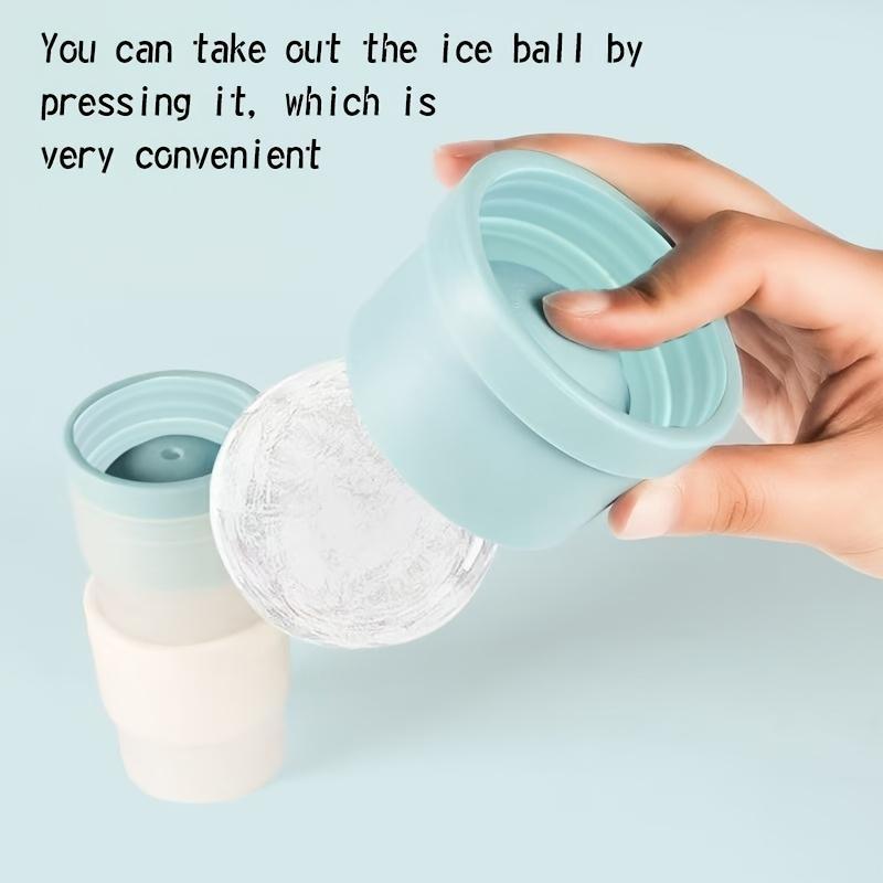 3Pcs XL Sphere Ice Molds | Easy-Release Silicone Ice Ball Maker for Iced Coffee & Drinks | Reusable Leak-Proof Round Ice Tray | Aesthetic Kitchen Gadgets