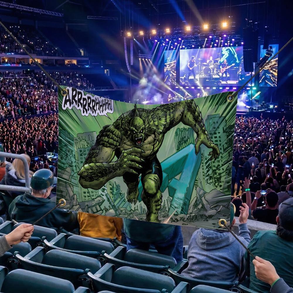 A-Abomination MOVIE Flags Multi Size Atmosphere Flag, Cheerleading Hand Pulled Banner, Portable Outdoor Event Flag & Wall Decor for Sports, Parties, Home and Room Decoration