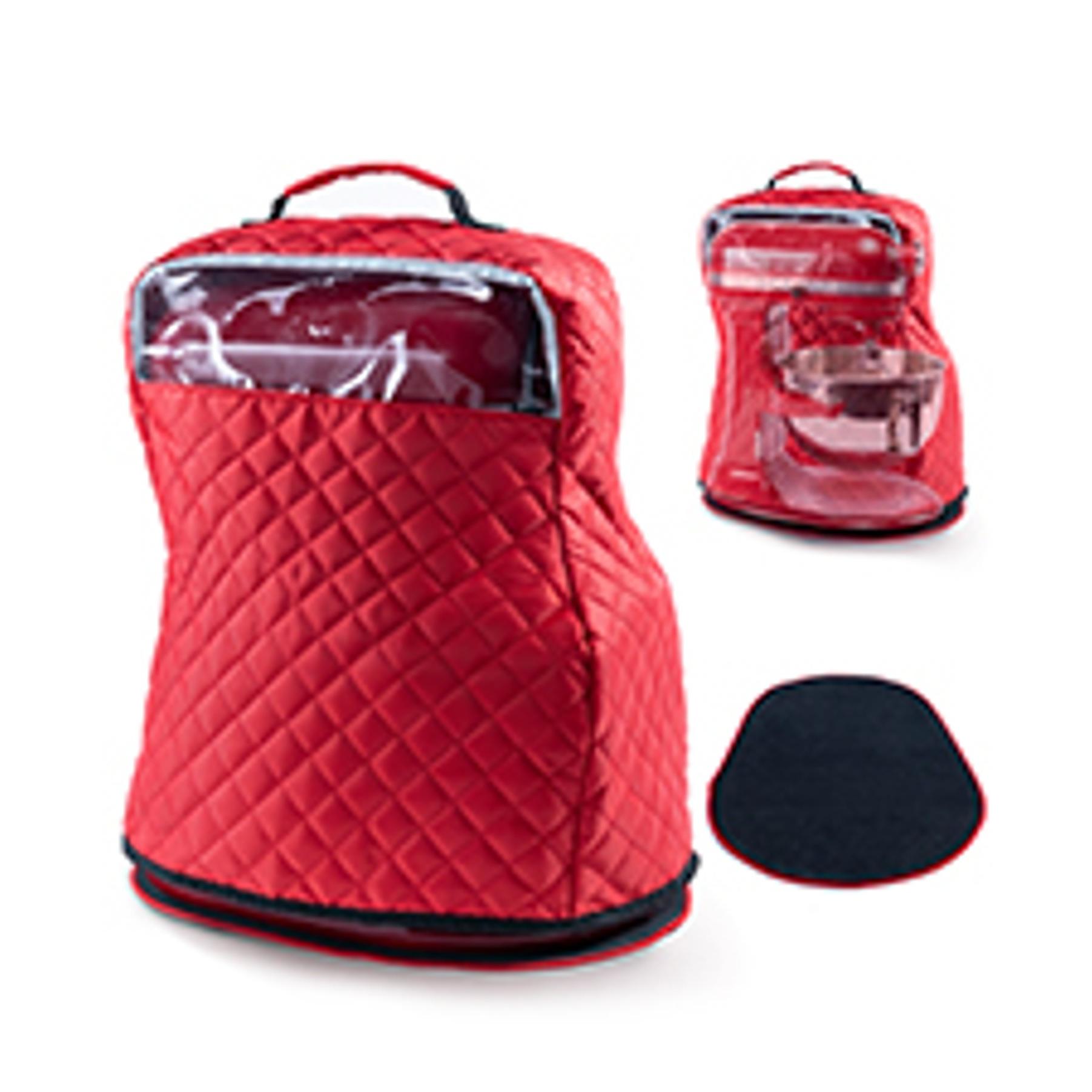 Stand Mixer Cover with Detachable Appliance Sliders Base Compatible with KitchenAid Mixer-Storage Bag for 6/7/8 Quart with Pockets for Kitchen Aid Accessories and Attachments