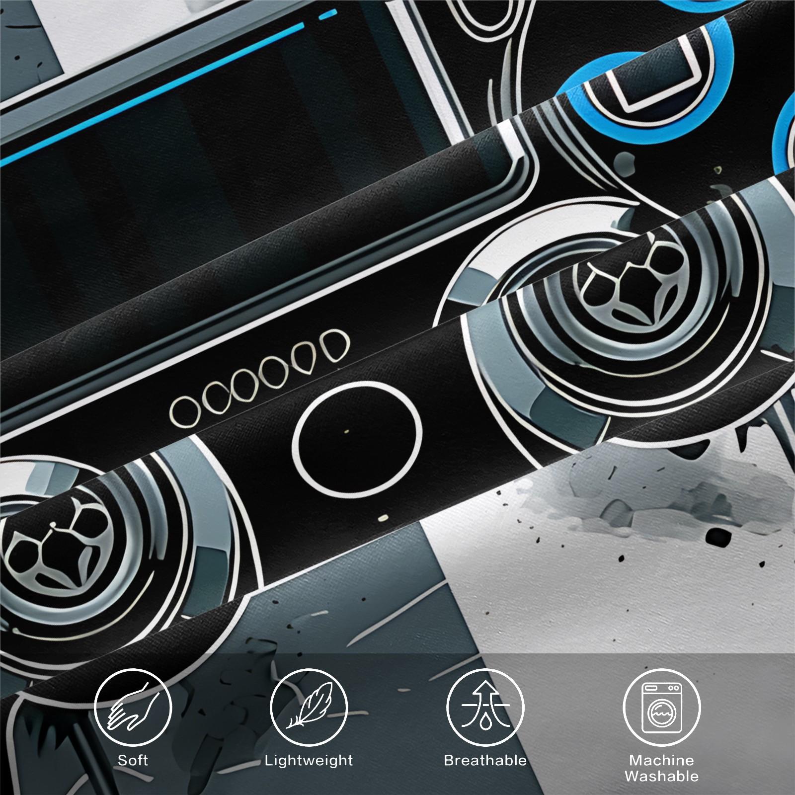 3pcs Gaming Controller Fitted Sheet Set, Video Game Console Bed Sheet Set, Soft Microfiber Bedding Set (No Fillers), Cool Gamer Room Mattress Cover for Boys & Teens Bedroom