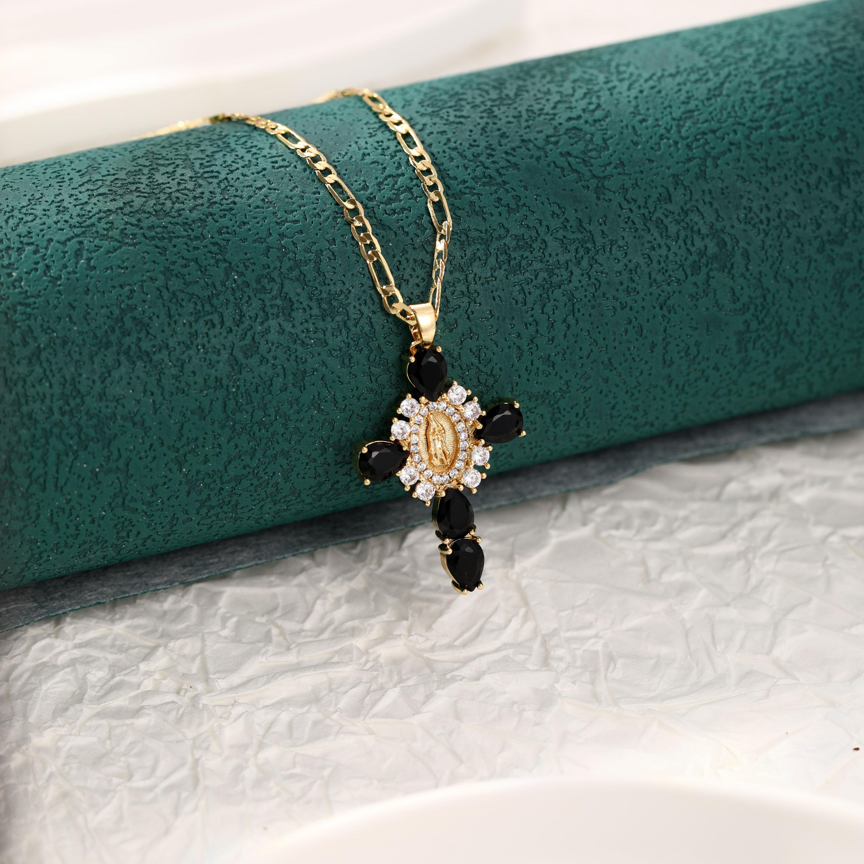 Virgen Mary Cross Necklace