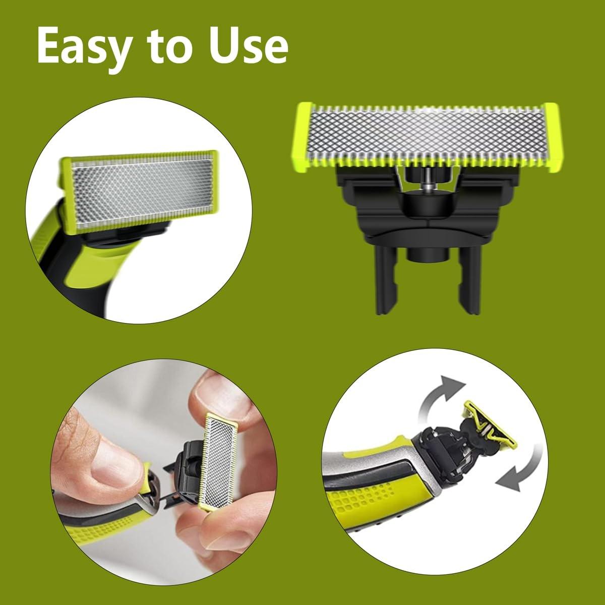 Oneblade Replacement Blades Compatible with Oneblade Qp2523, 6523, 2527, 2520, 2533, Durable Efficient Hair Removal Solution