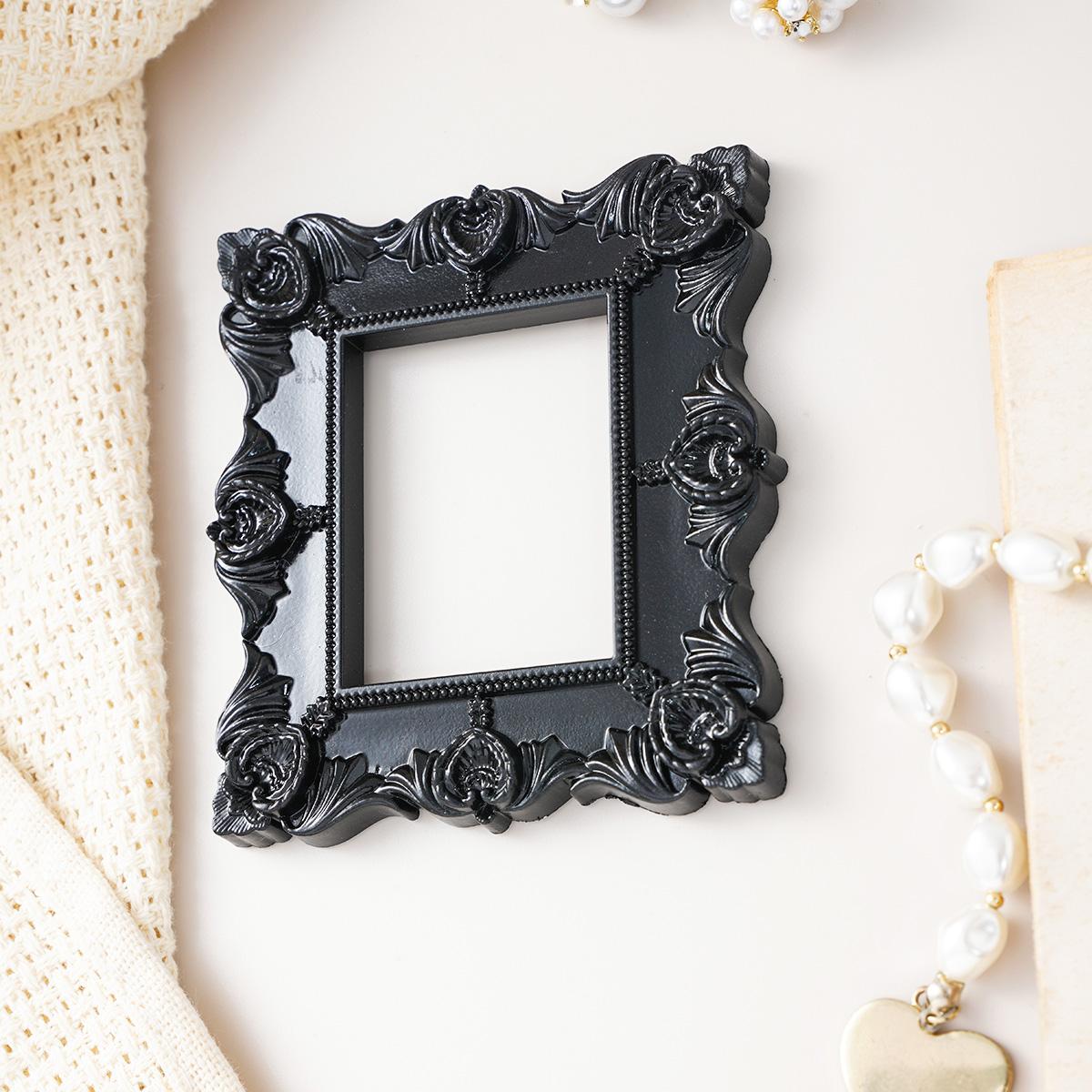 French Mini 3D Floral Frame Decor, Resin DIY Ornament, Perfect for Jewelry Photography, Wedding Seating Cards, Party Decorations