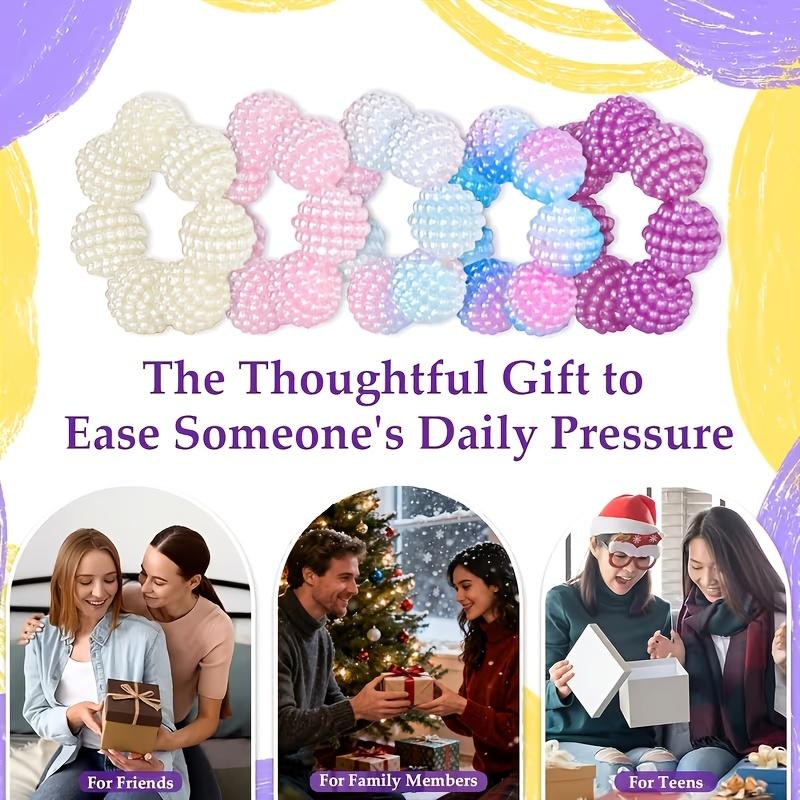 5Pcs sensory spike ring -. Adjustable ring, multi-color and gradual change. Suitable for adults, finger massager. Different touch spike beads decompress rings, available in home, outdoor, school, office, travel and other scenes - various holiday