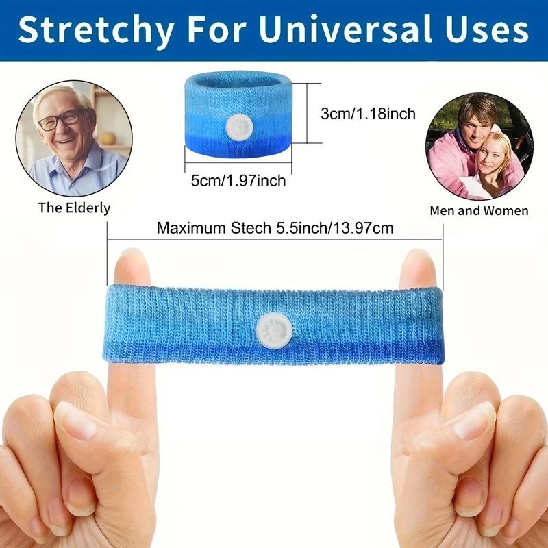 Anti-Nausea Wristbands, Motion Sickness Relief Bands, Sports Compression Wristbands and Finger Straps, Suitable for Car, Sea, Air Travel, Wrist Accessories