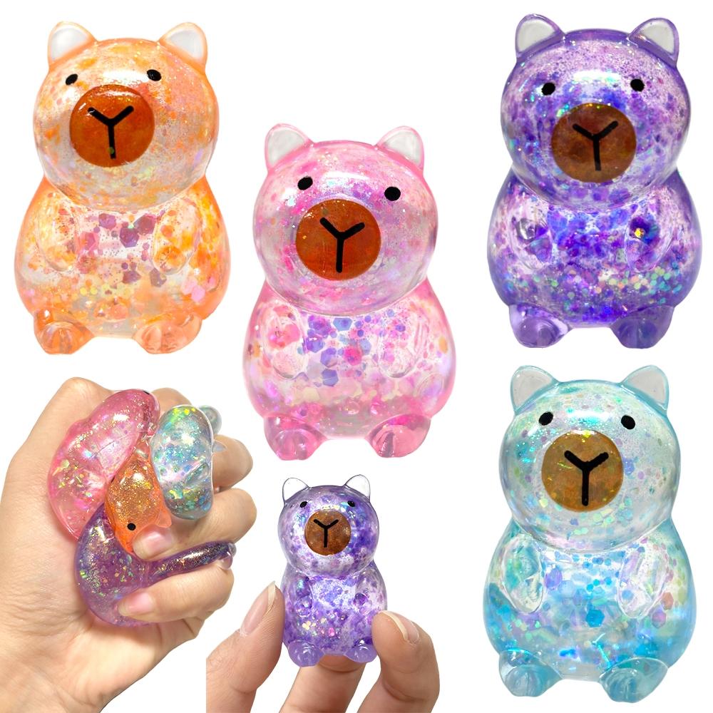 1/3/6 Counts Sensory Stress-Relief Toys, Sparkly Porcupine Squeeze Ball (Random Colors), Birthday Party Gifts, Cute Malt-Filled Elastic Toy, Kawaii Squishies