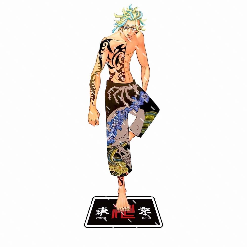 Anime Tokyo-revenge Acrylic Bracket Model Character Manjiro Sano Draken Model Desktop Decoration Standing Fan Collection Gift
