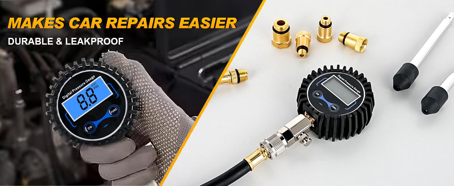 Nilight Compression Tester Kit, Digital Compression Gauge 0-250PSI Automotive Tool for Petrol Gasoline Engine Cylinder Compression Test with Adapter & Hose Digital Tire Wireless Tire Digital Tire Car  dealsforyoudays Truck Vehicle Motor