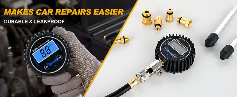 Nilight Compression Tester Kit, Digital Compression Gauge 0-250PSI Automotive Tool for Petrol Gasoline Engine Cylinder Compression Test with Adapter & Hose Digital Tire Wireless Tire Digital Tire Car  dealsforyoudays Truck Vehicle Motor