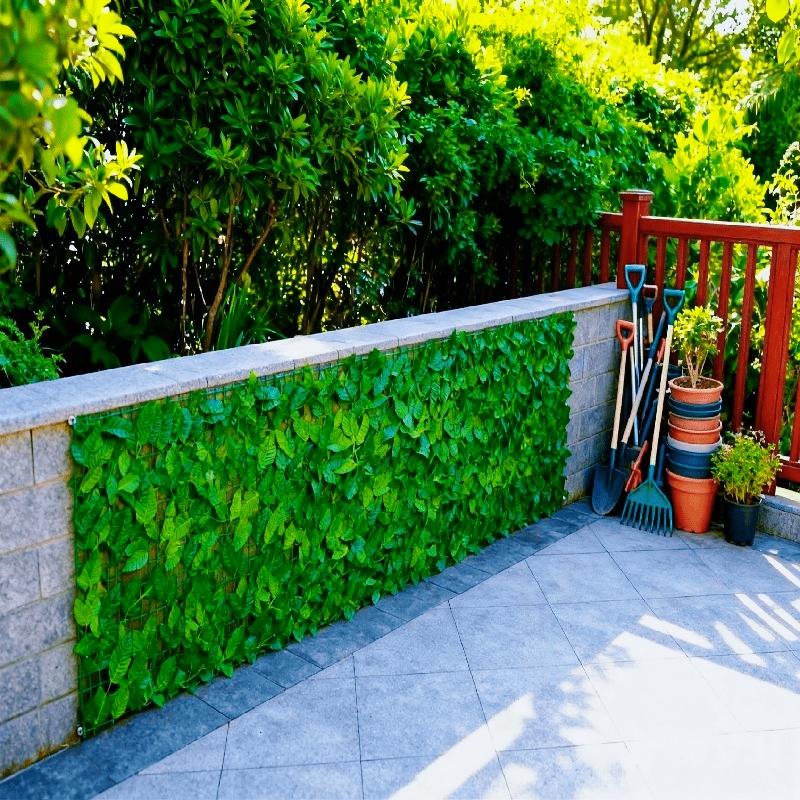 1pc 1X0.5m artificial turf privacy fence screen, fake grass ivy green basket, classroom wall panel decoration,meeting room/office landscaping,garden balcony/backyard/patio fence privacy protection, wedding and holiday DIY,home style decorative wall panels