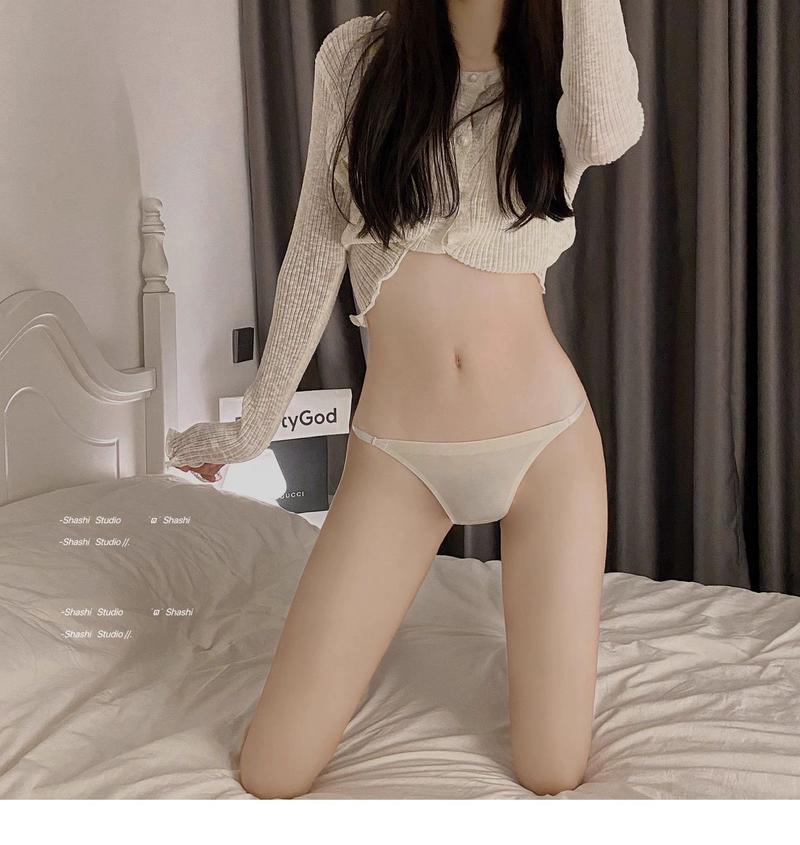 Women's Solid Color Seamless Knicker, Minimalist Breathable Comfortable Minimalist Pastel Panty for Daily Wear, Women's Underwear for All Seasons, Womenswear, Soft Panties, Daily Casual Underwear, Casual Elegant Underwear  Plus Size thongs