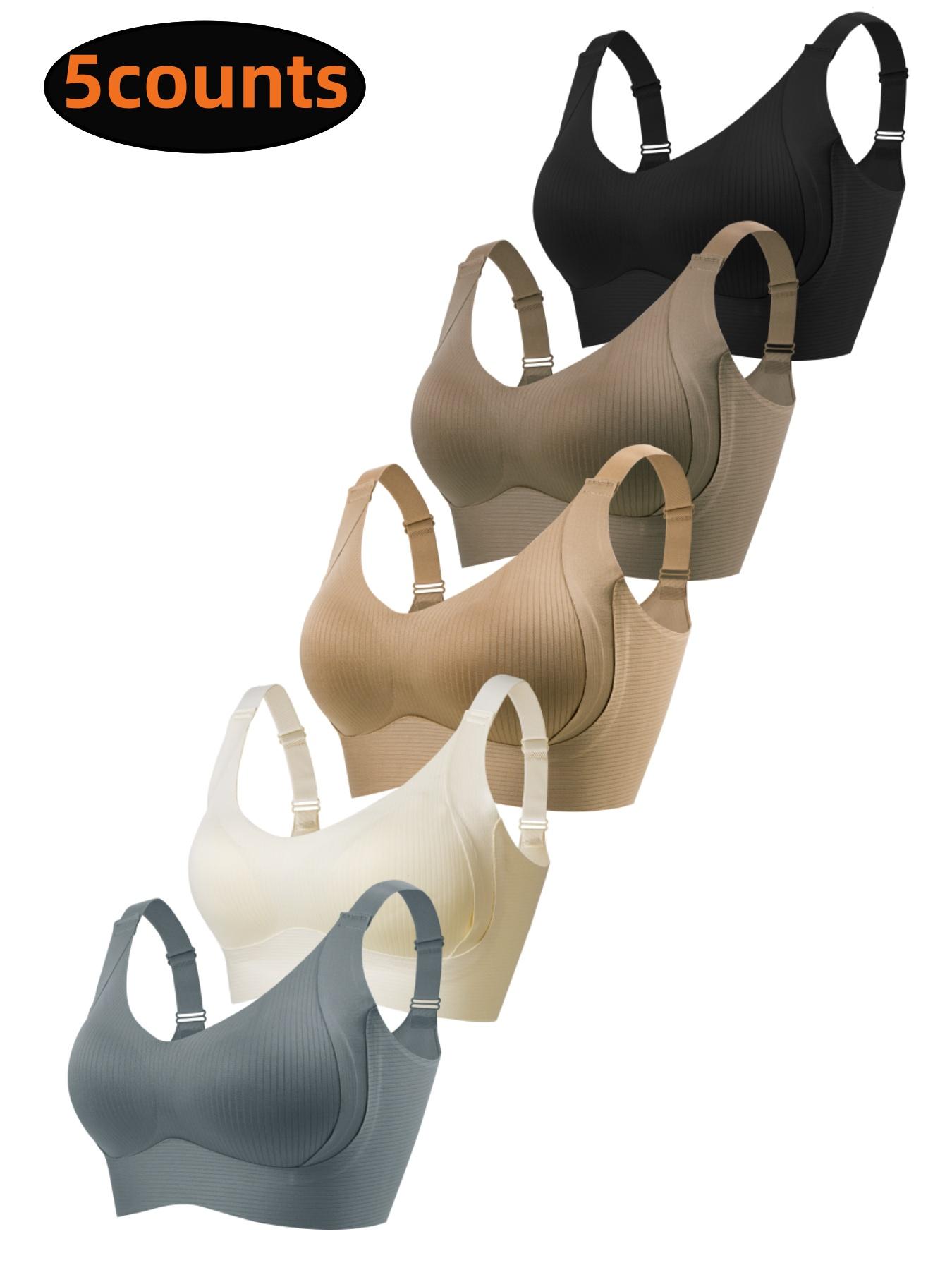 Women's Solid Wireless Bra, Comfortable Breathable Push Up Bra, Soft and Lightweight Lingerie for All Seasons Women's Solid Wireless Bra, Comfortable Breathable Push Up Bra, Soft and Lightweight Lingerie for All Seasons