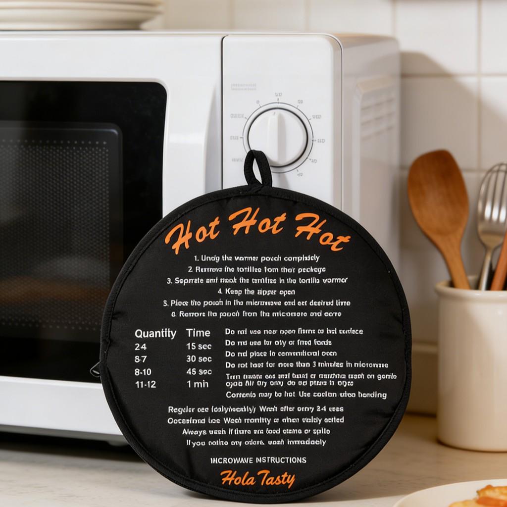 Mexican Thickened Corn Tortilla Insulation Bag, Pure Cotton Round Heat Resistant, Ideal for Mexican Cuisine, Durable & Reusable