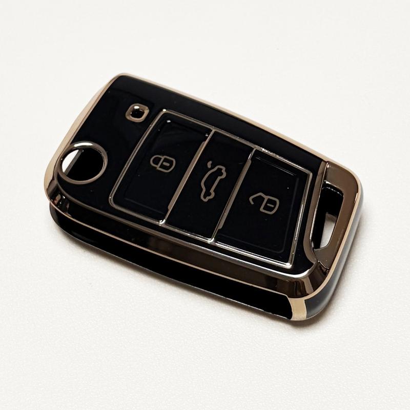 for Volkswagen Key Protection Cover Key Fob Protector Soft Durable Tpu Material 360 Degree Protection for VW Golf Gti Tiguan Atlas Polo Jetta 3 Buttons