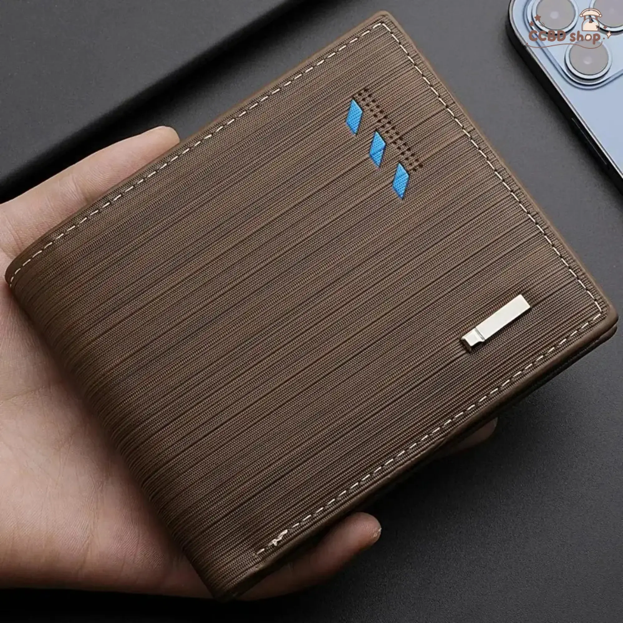 Men's Compact Short PU Leather Credit Card Holder Wallet - Brown Cowhide Plain Multi-Slot Multi-Compartment Sports & Outdoor Daily Carry, Gift for Him, Men's Wallet