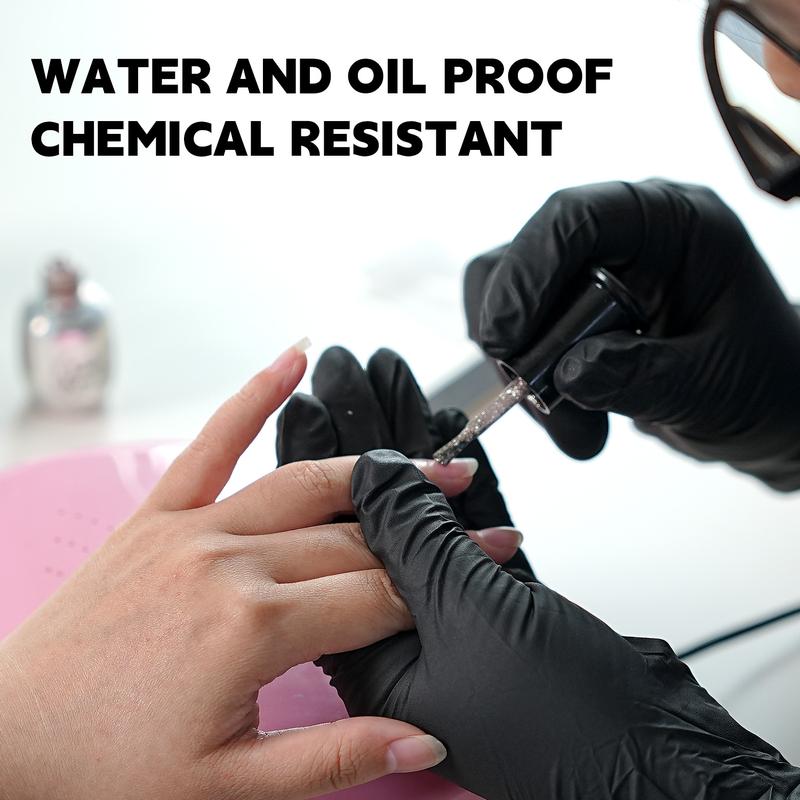 FINITEX Disposable Nitrile Cleaning Gloves, Black 60Pcs POP-N-Go Bags Waterproof Lightweight Hygienic Packaging for Rainy Work Sea Fishing Household Kitchen Cook Washing Indoor Outdoor Camping Gardening Cleaning Gloves, Spring Valentine Holiday Love Gifts