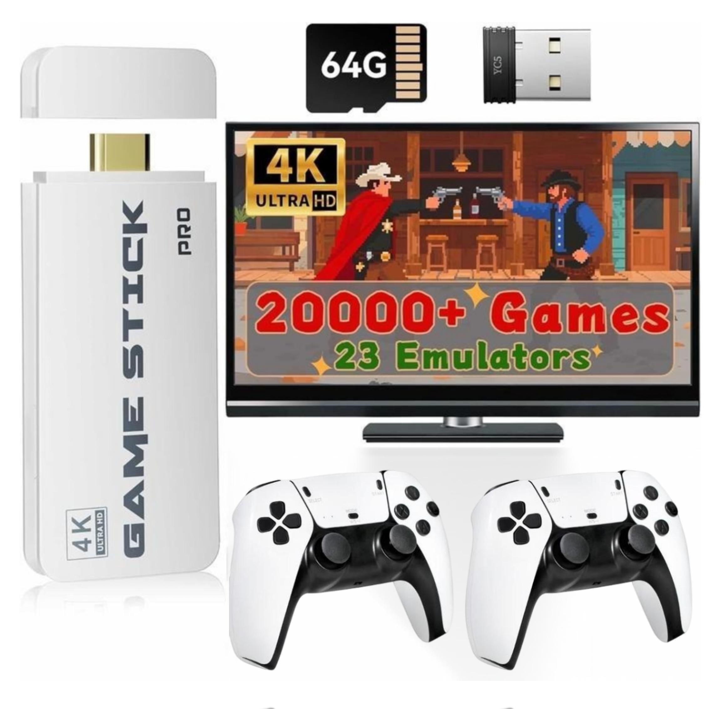Portable Game Console with Wireless Controller and HDMI Output, Perfect Gift for Friends and Family, Home Gaming Essential, Wireless Game Stick, Video Games Stick