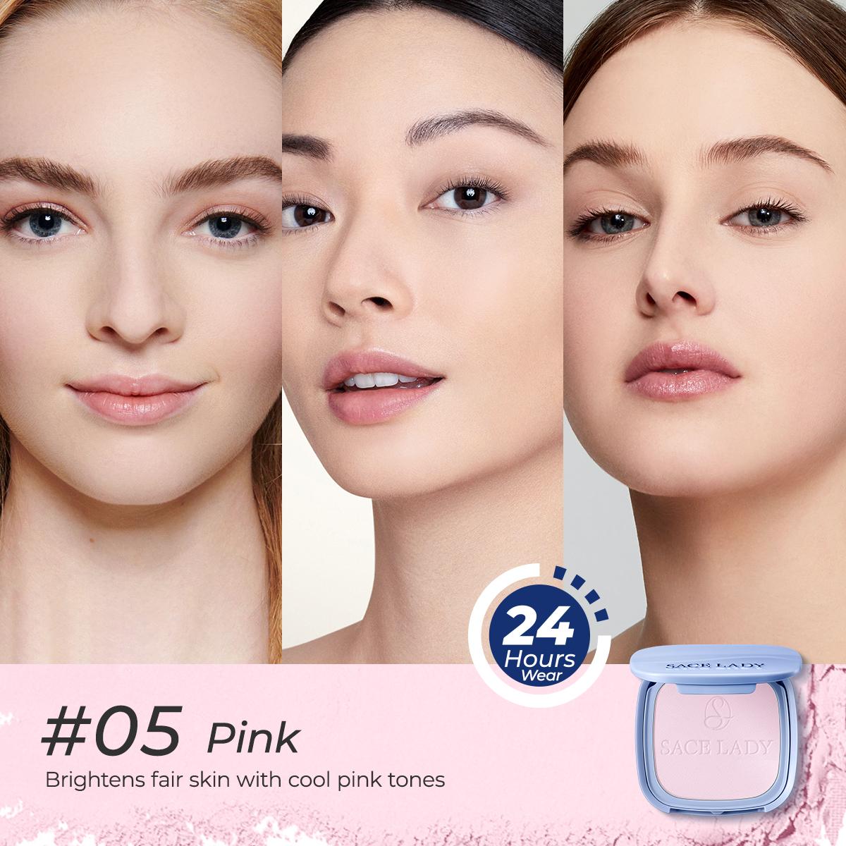 SACE LADY Oil Control Face Powder,Waterproof Setting Powder,Talc-Free Matte Face Makeup With Puff 0.35Oz