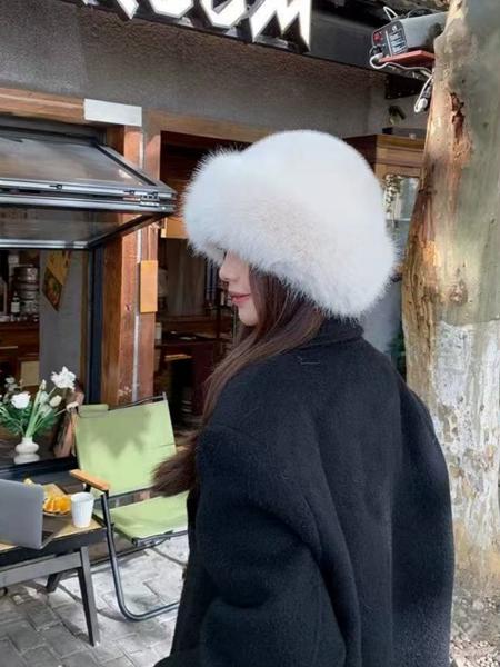 Large Women's Bucket Hat with Warm Earflaps, Fashionable Outdoor Cold Protection Accessory, Multi-purpose Stylish Headwear, Fashion Matching Hat