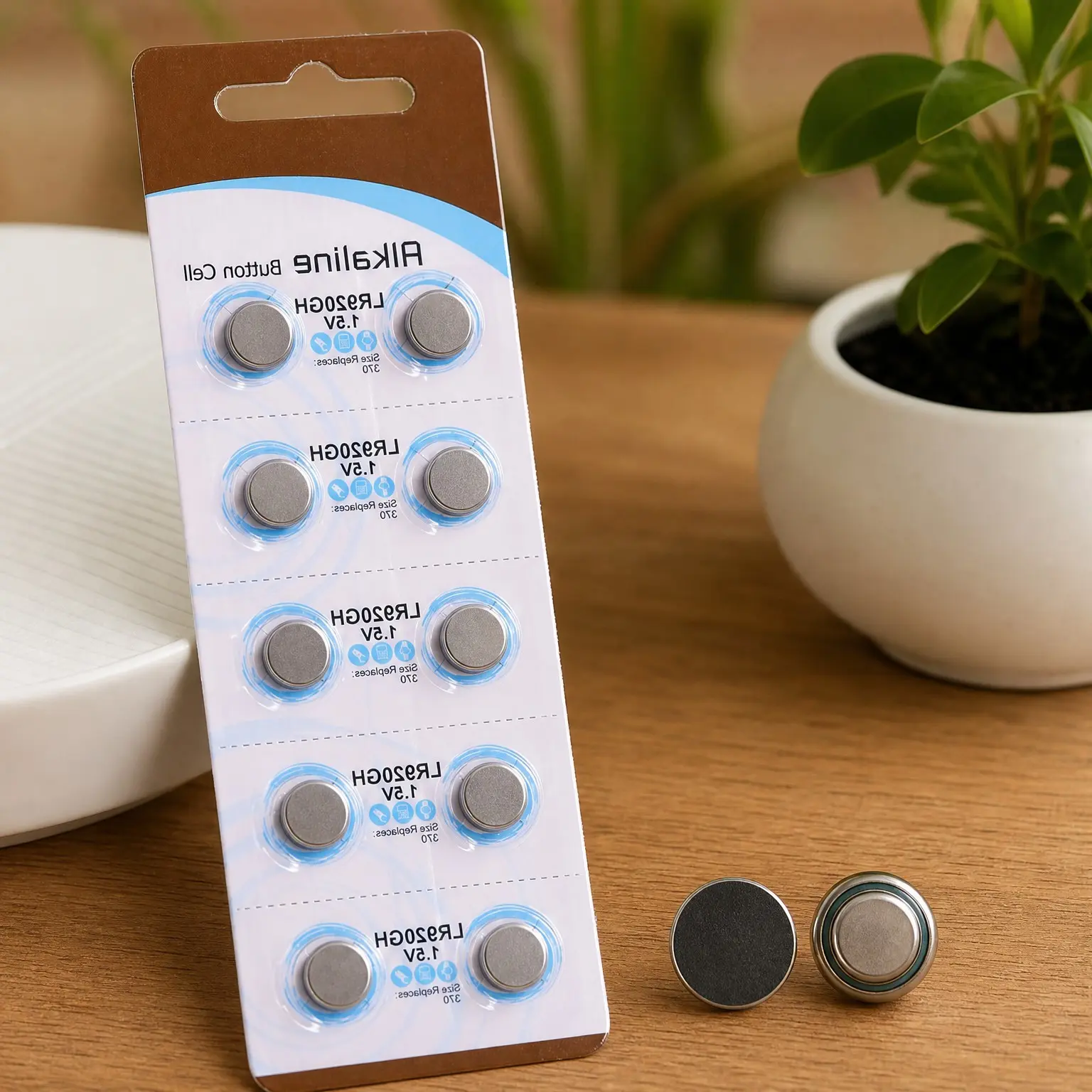 LR920GH Alkaline Button Cell 1.5V Battery, Strongest Leak-Proof Performance, 10 Count (Pack of 1) | LR920 Watch BatteryGift
