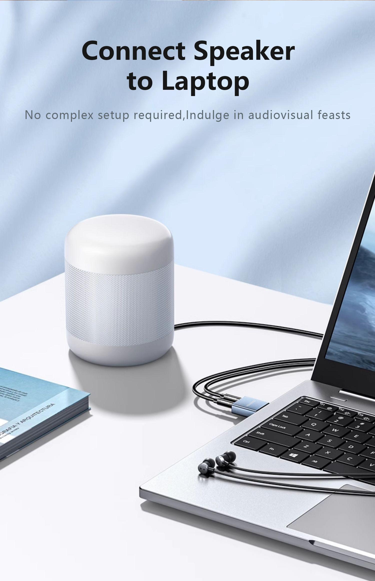 SUNKANDI USB to Audio Jack Sound Card Adapter with 3.5mm Headphone and Microphone USB to Aux 3.5mm External Audio Converter for Windows Mac Linux PC Laptops Desktops PS5 Switch 2