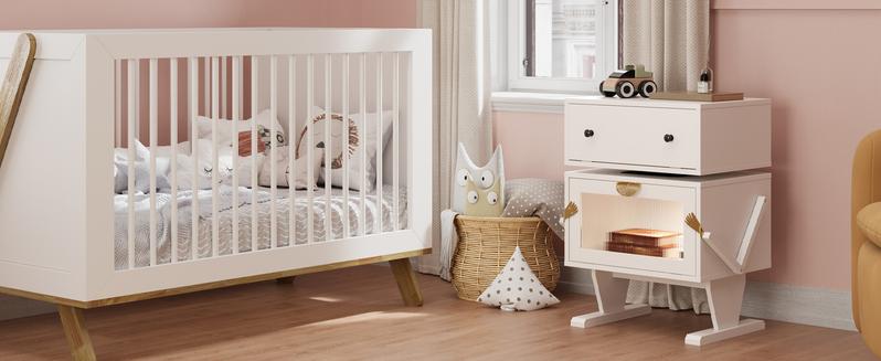 RoyalCraft Robot Nightstand with LED Light Strips, End Table with 360 Degree Rotating Drawer, Modern Design Bedside Table with Glass Door Storage, Wood Cabinet for Bedroom, Home Office Furniture Organize RoyalCraft Robot Nightstand with LED Light Strips, End Table with 360 Degree Rotating Drawer, Modern Design Bedside Table with Glass Door Storage, Wood Cabinet for Bedroom, Home Office Furniture Organize