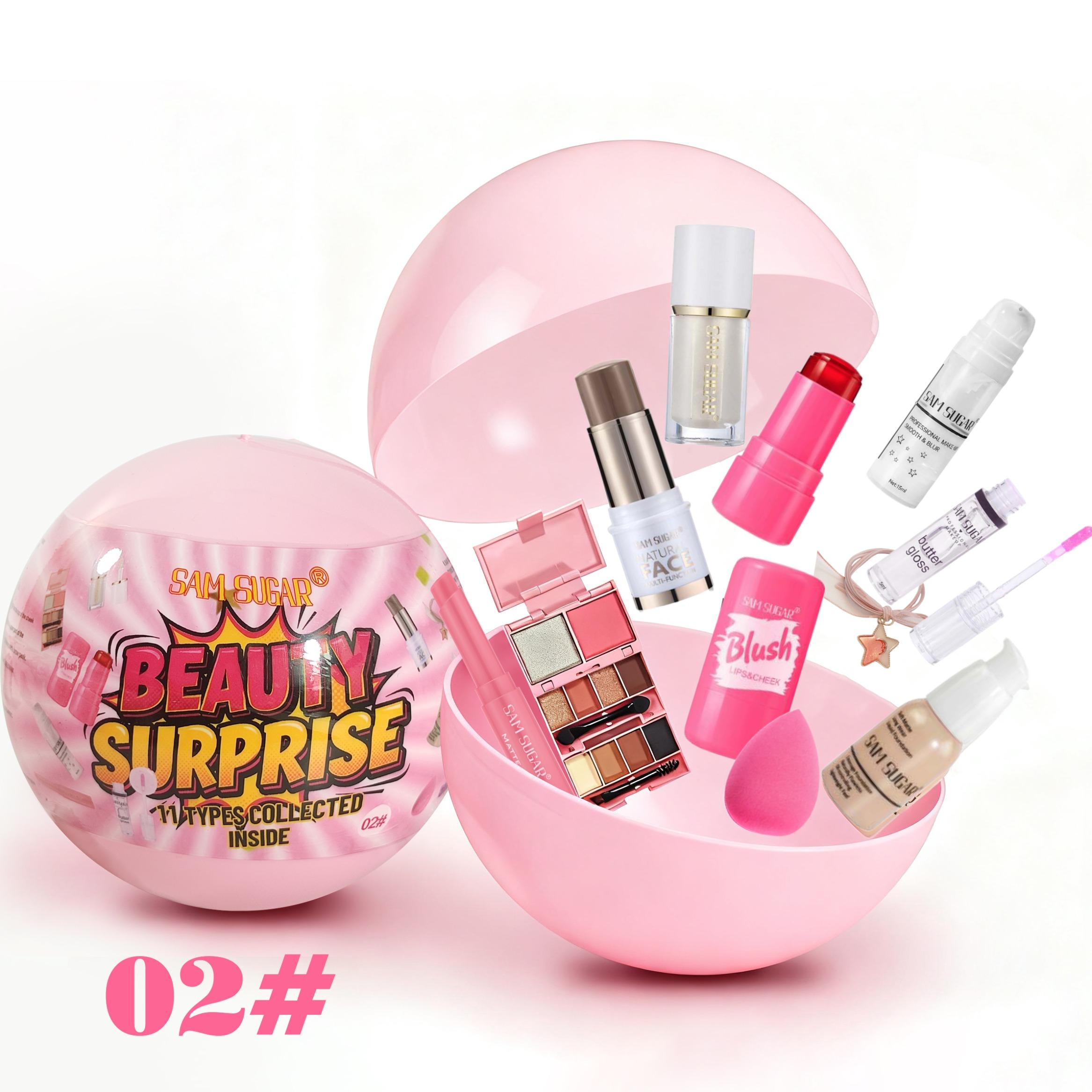 Valentine's Day Makeup Ball Set, Multi-Function Festive Beauty Kit, Perfect Gift, No Alcohol or Aerosol, Not Flammable Liquid