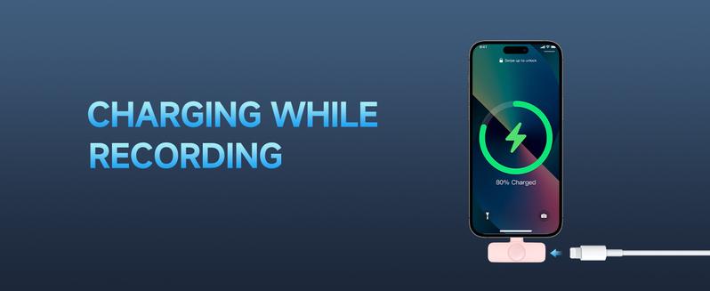 2 pcs Wireless Lavalier Microphones for iPhone, Android, iPad - Mini Wireless Clip-on Microphones Crystal Clear Sound Quality for Recording, Live Streaming,Vlog Audio Lightning Usb Port Smartphone