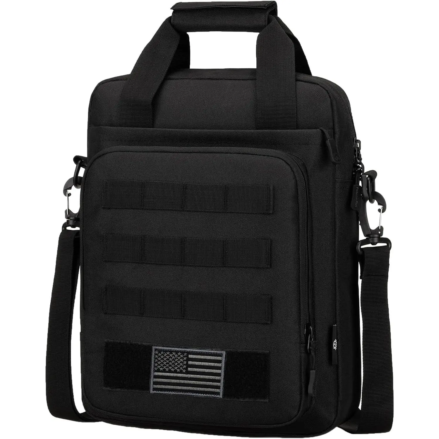 Heavy Duty Tactical Messenger Bag Laptop Briefcase with MOLLE System, Water-Resistant, Adjustable Strap, Fits 14 Inch Tablet, Satchel for Work Outdoor Hiking TravelGift