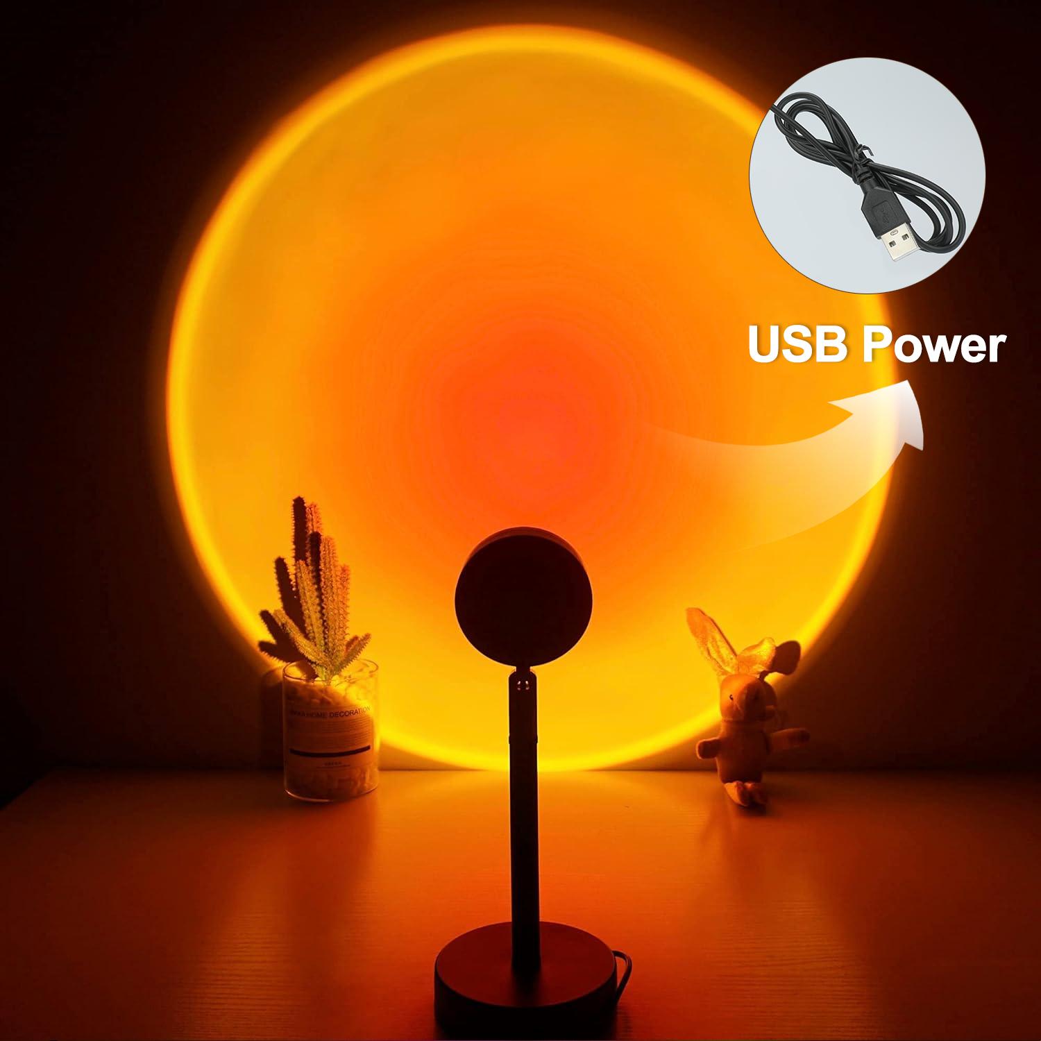 Fall Sunset Lamp Projector Light 180 °   Adjustable Sunset Mood Lamp, 4 Modes, Remote Control RGB Ambient Night Light for Bedroom, Gaming Room, Live Streaming Photography & Parties Home Wall Decor Party Live Streaming Christmas Gift valentines gift ideas