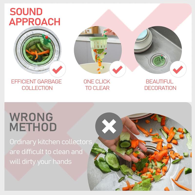 【US 2025 Deals for You Days】Upgraded Pressing Sink Filter, Cactus Sink Strainer, Kitchen Accessories Sink Filter Basket,2Pcs