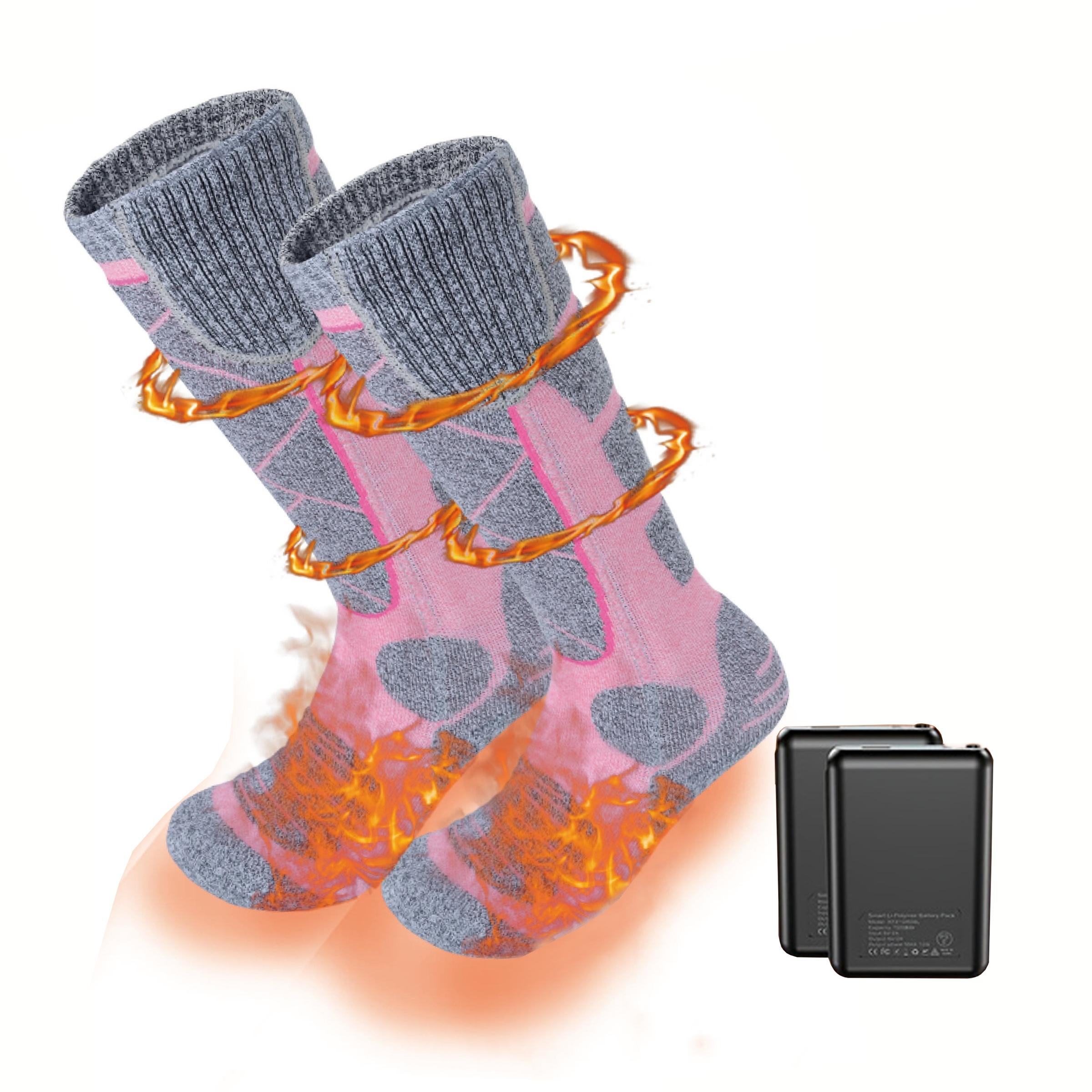 Heated Socks for Men & Women, Rechargeable Washable Battery Heated Socks, 5000mah Battery, Ideal for Hunting Camping Fishing Walking