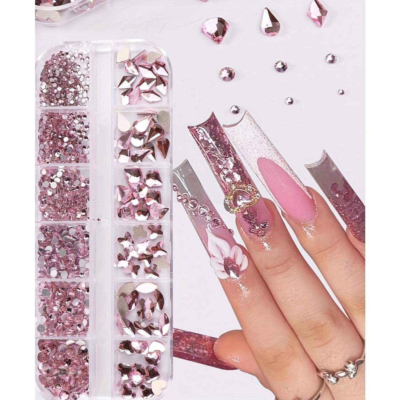 Multi-shape Crystal Nail Art Gemstones, 1 Box Glitter Nail Art Rhinestones, Nail Art Decoration for Women & Girls, Shining Rhinestone