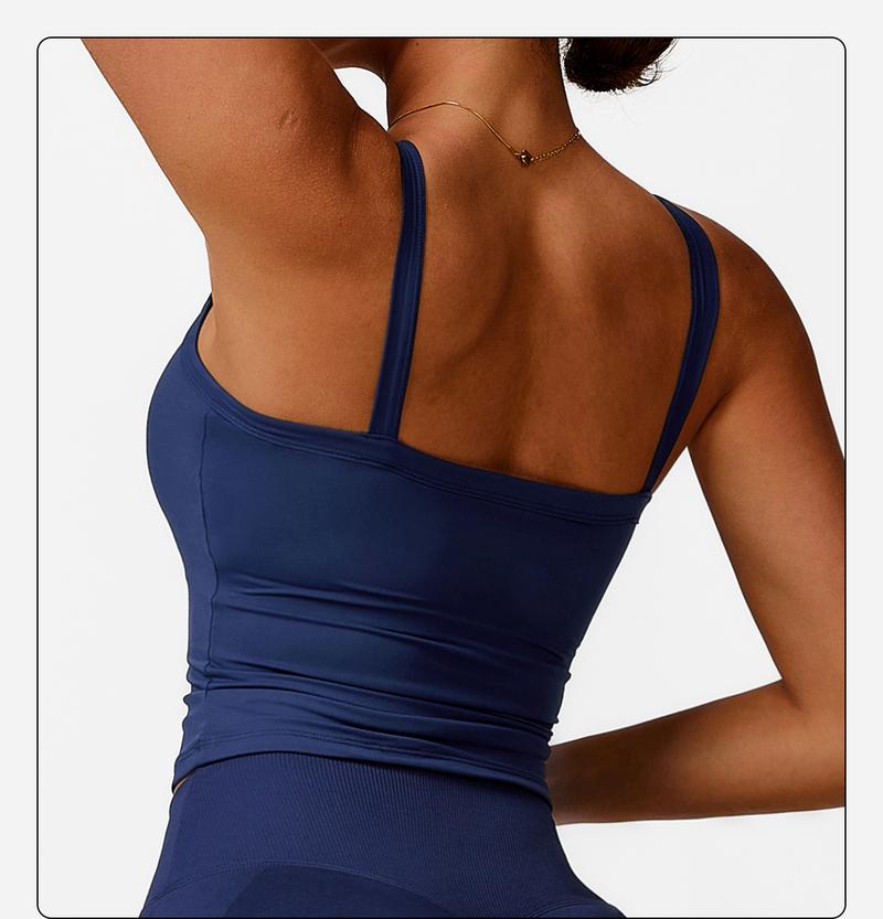 2025 Summer Women's Yoga Tank Top - Racerback Sleeveless Workout Shirt with Built-in Bra | 4-Way Stretch, Quick Dry & Breathable for Hot Yoga, Gym | TikTok Viral Fitness Apparel
