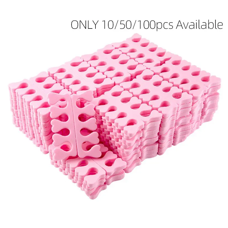 10/50/100PCS Pedice Sponge Toe Separators Non-Slip Foot Spa/Pedicure Spacers, Prevent Toe Sticking, Soft Comfort & Hygienic Easy Clean Ideal for Professional Nail Salon Care, Nail Tech Supplies & Home Pedicure