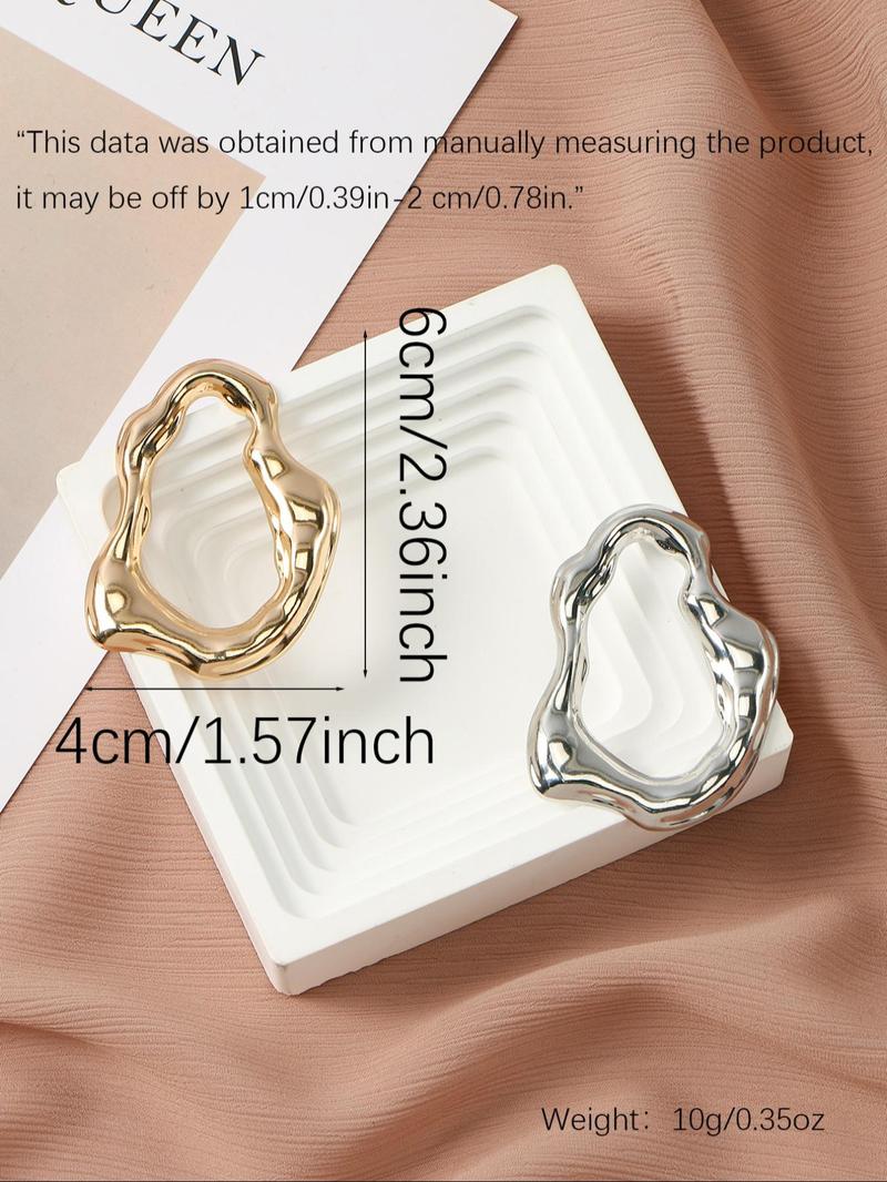 Women's Asymmetrical Metal Hijab Scarf Clips, Custom Design Large Brooch Holders, 1pc/2pcs Set, Perfect Accessory for Stylish Looks