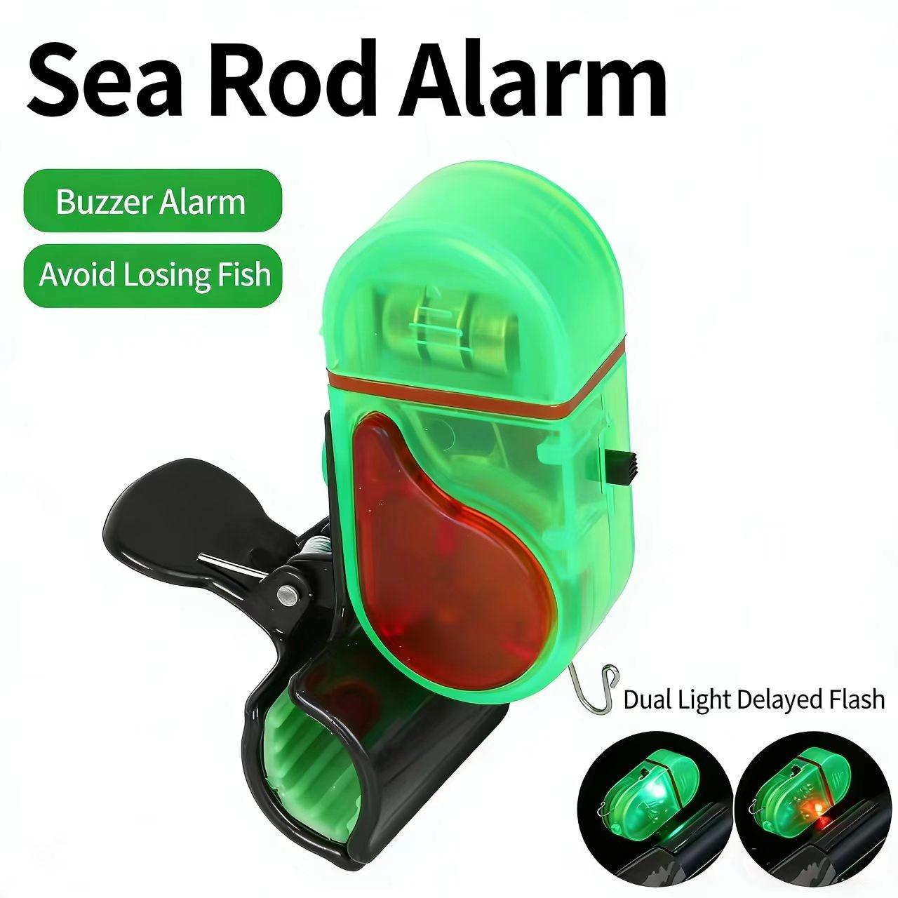 Flash Fishing Alarm for Sea Rods, High Sensitivity Automatic Sensor, Electronic Fish Hook Bell, Ideal for Anglers, Durable Design