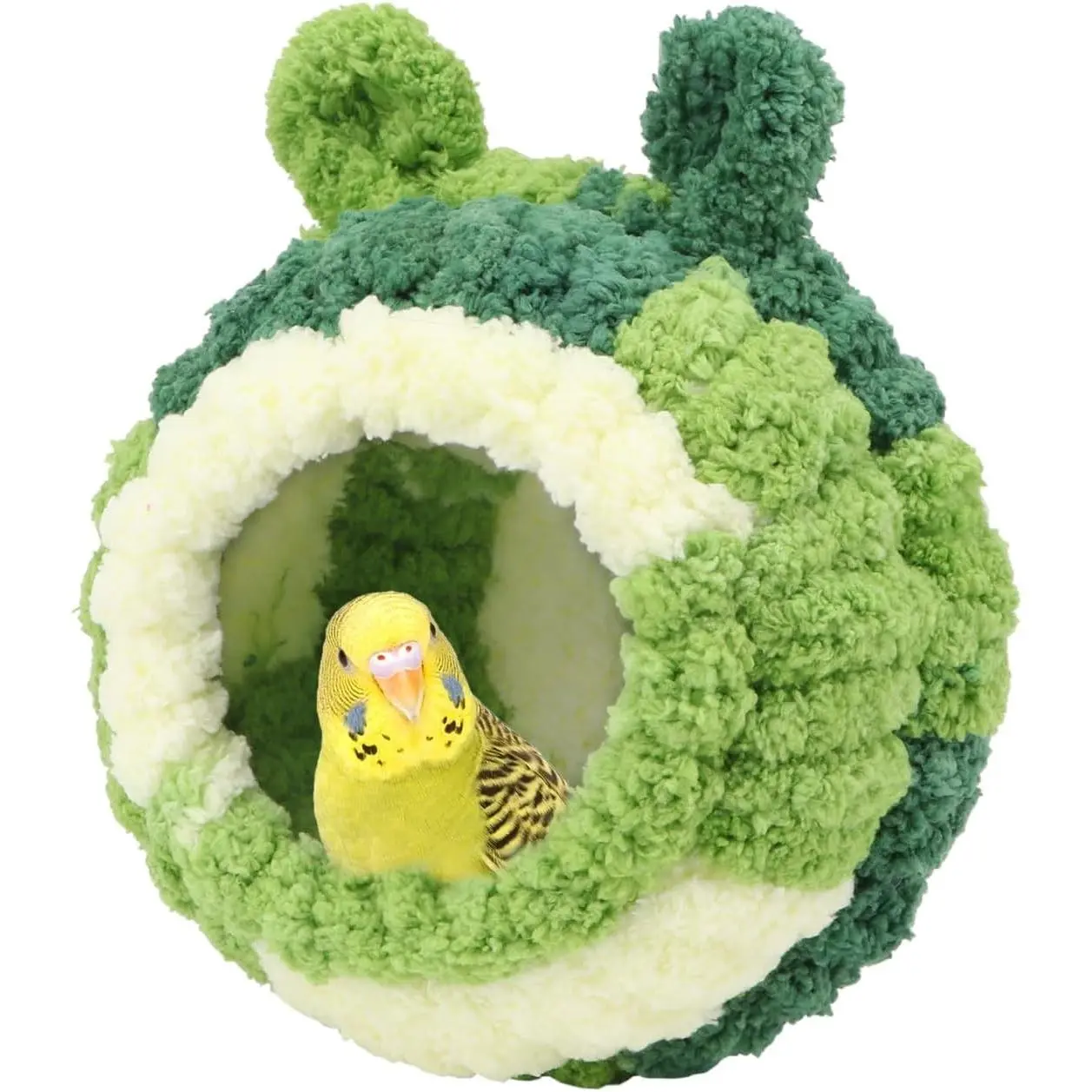 Winter Warm Snuggle Breeding Nest Bed Hut for Budgies Parakeets Cockatiels Lovebirds Canaries Green