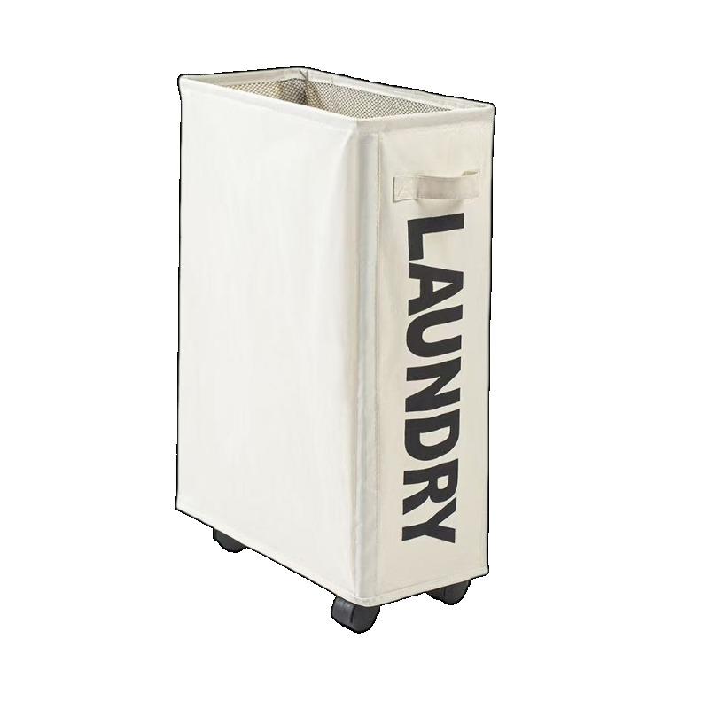 Multifunctional Storage Basket with Wheels - Foldable Home Organizer for Yoga Mats and Laundry