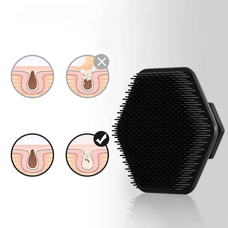 Silicone Cleaning Brush Face Cleansing Scrubber Massager Manual Facial Cleansing Brush Exfoliating Gentle Beard Skin Care Tool
