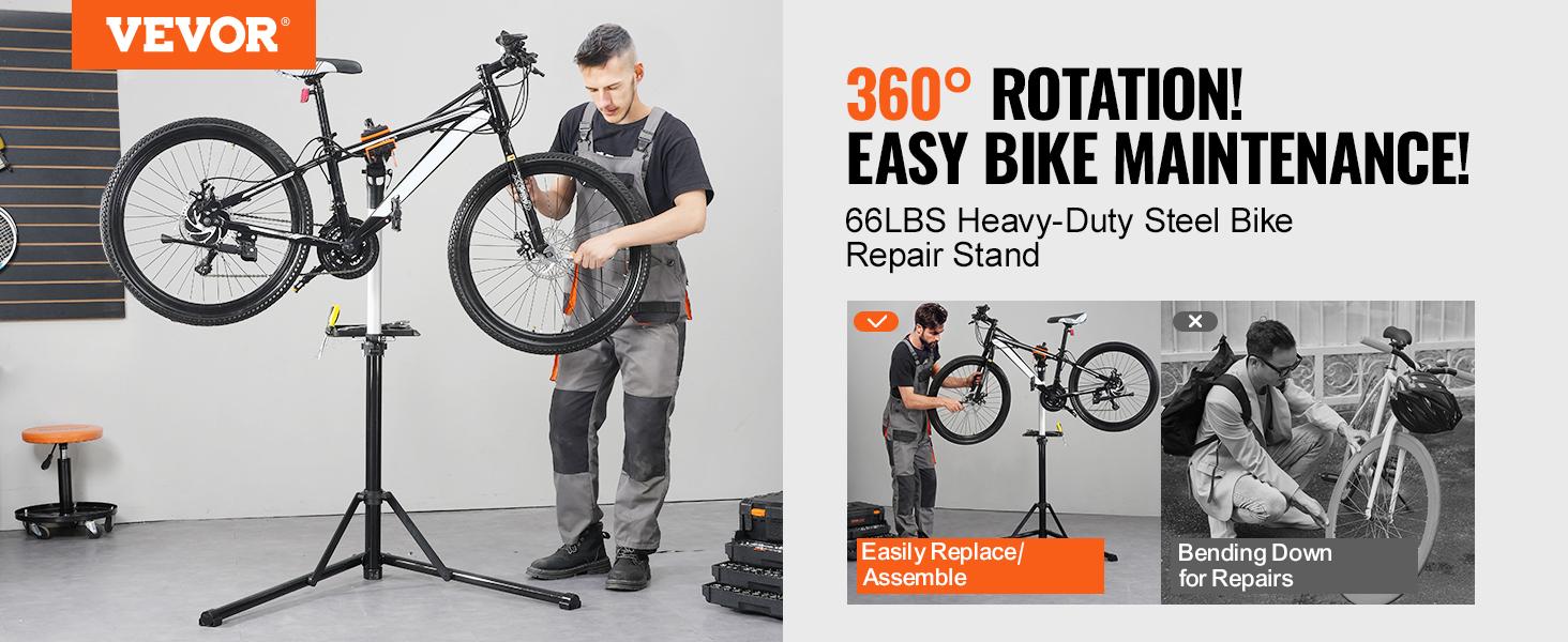 VEVOR Bike Repair Stand, 66 lbs Heavy-duty Aluminum Bicycle Repair Stand, Adjustable Height Bike Maintenance Workstand with Magnetic Tool Tray Telescopic Arm, Foldable Bike Work Stand for Home, Shops VEVOR Bike Repair Stand, 66 lbs Heavy-duty Aluminum Bicycle Repair Stand, Adjustable Height Bike Maintenance Workstand with Magnetic Tool Tray Telescopic Arm, Foldable Bike Work Stand for Home, Shops