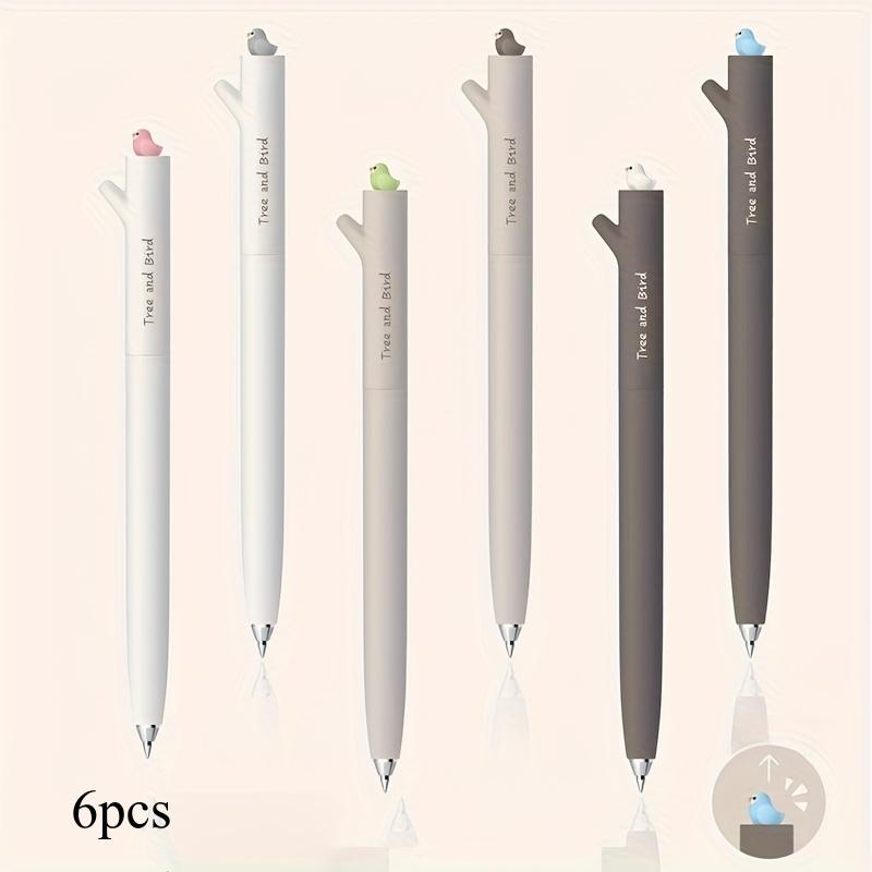 3/6pcs Branch Bird Rotating Neutral Pens, Creative Low Center of Gravity Dual Pearl Fast Dry Ink, Random Style Signature Pen, Office Supplies