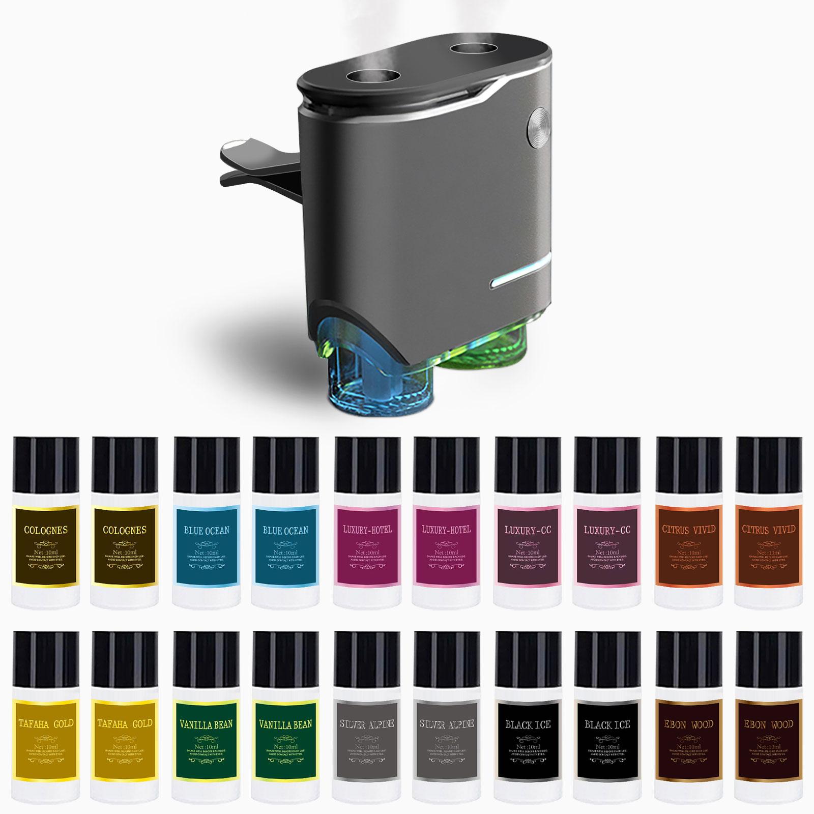 New Car Air Freshener Diffuser - 20pcs Scented Fragrance Essential Oil, Dual Sprayer Car Aroma Diffuser, Car Accessories Luxury Gift Set