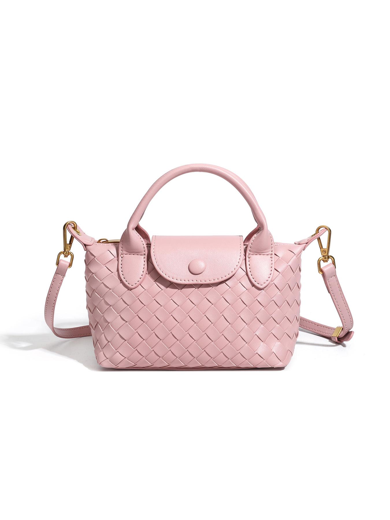 New Fashion Handmade Woven Crossbody Bag, Mini Versatile Shoulder Bag, Vintage Buckle, Perfect for Shopping and Dates