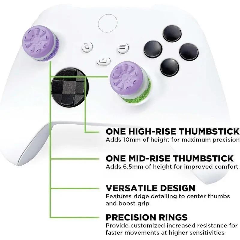 For PS4 & PS5 Controllers 3 Rings for Enhanced Accuracy Precision Non-Slip High-Performance Protective Covers Gaming Thumb Pads Accessory Kit