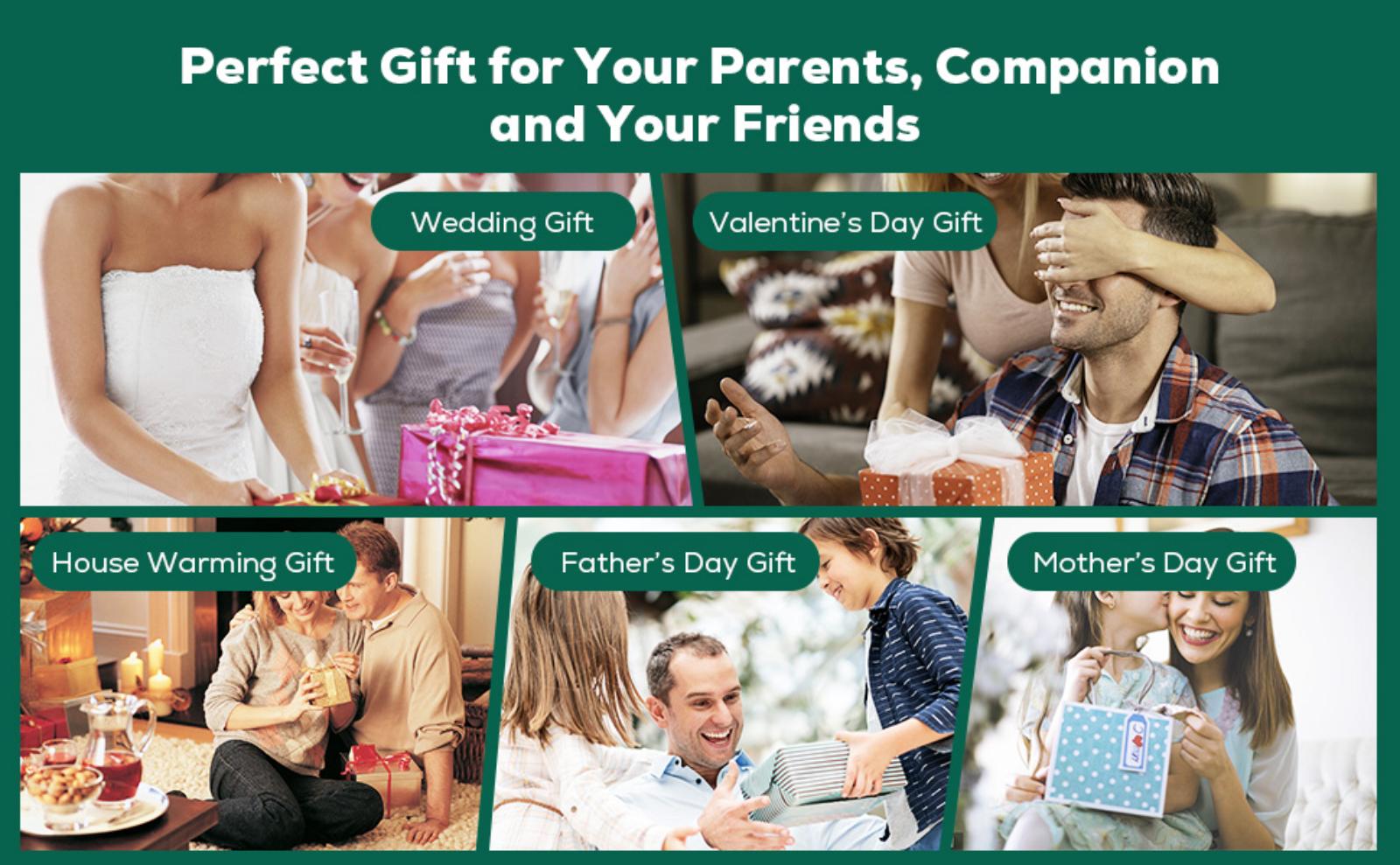 D.Perlla Knife Set Ceramic 16 Pieces White Kitchen Knife Set with Acrylic Stand, High Carbon Stainless Steel, Non Stick Coated Knife Block Set, No Rust, Non Slip Handle, Sharp Knife