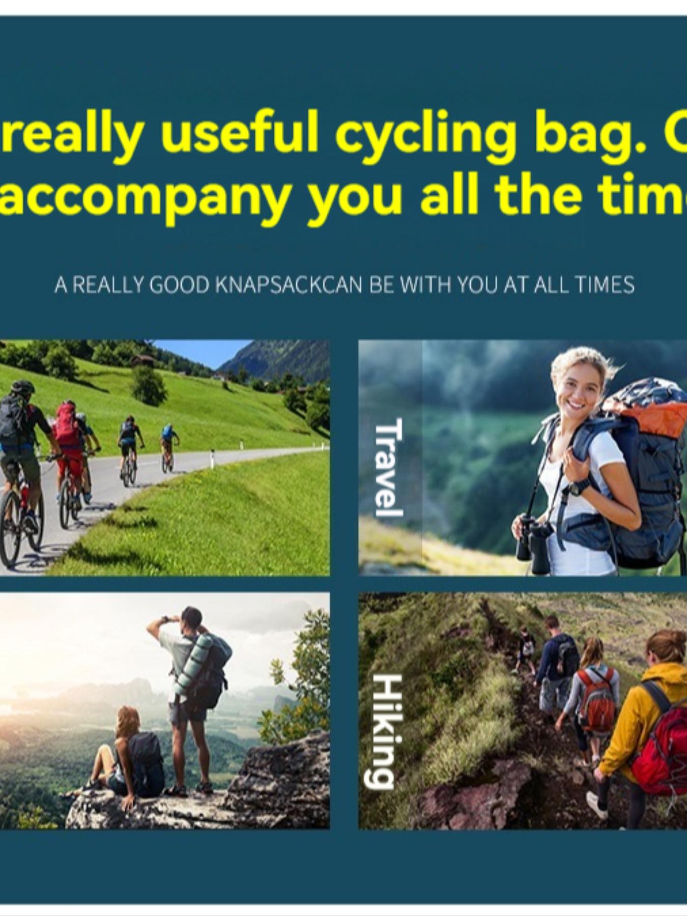 Outdoor Multifunctional Cycling Backpack, Waterproof Durable, Breathable Mesh Back Design, Suitable for Mountain Biking Hiking Running