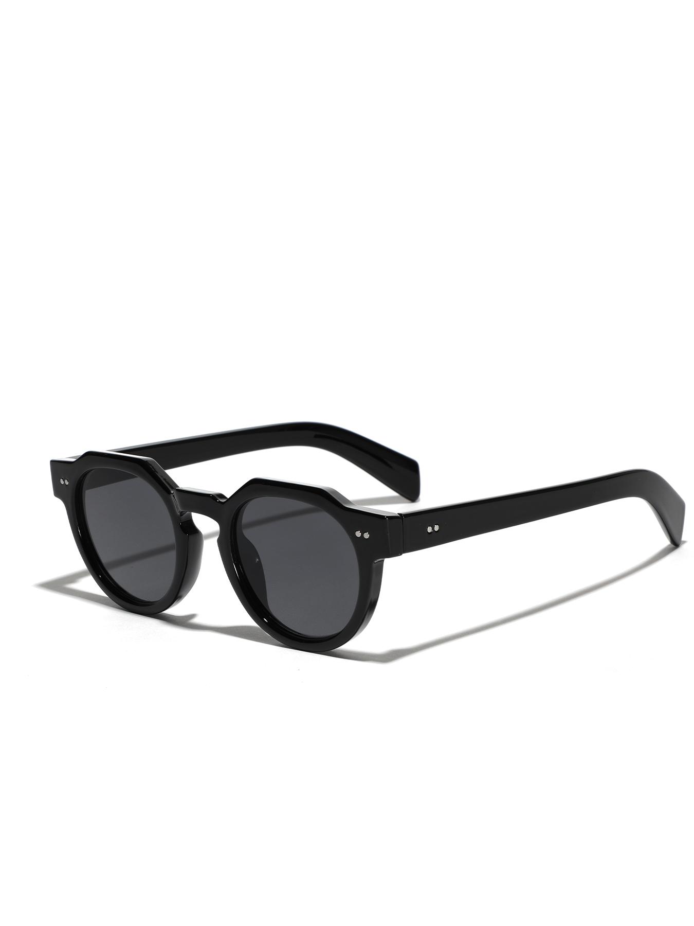 Vintage Round Frame Glasses, Trendy Casual UV400 Glasses for Everyday Use, Fashion Accessories for Outdoor Activities