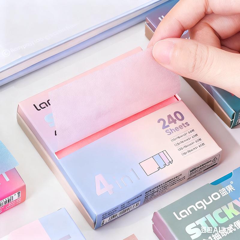 Transparent Pull-Out Sticky Notes, High Aesthetic Design, Ideal for Student Error Correction, Office Marking Stickers, Sticker Sheets, Daily Reminder Labels